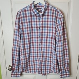 Johnnie O Ridge Sportshirt in Nantucket Long Sleeve, Men's Size Medium